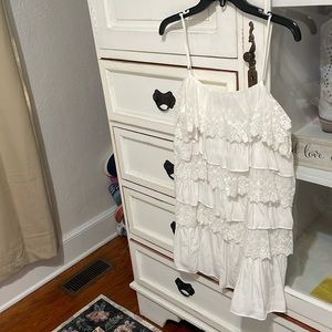 Dobe M white ruffle dress